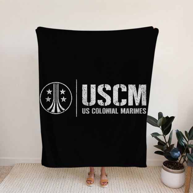 USCM US Colonial Marines Flannel Throw Blanket 