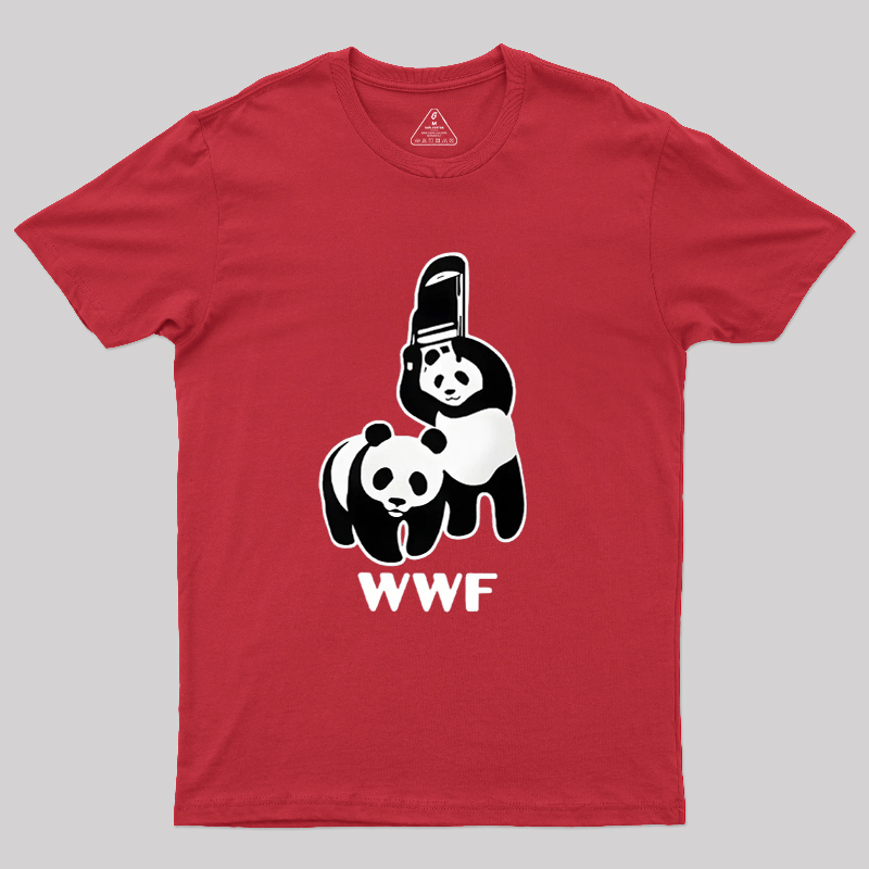 WWF Parody Pandas Geek T-Shirt