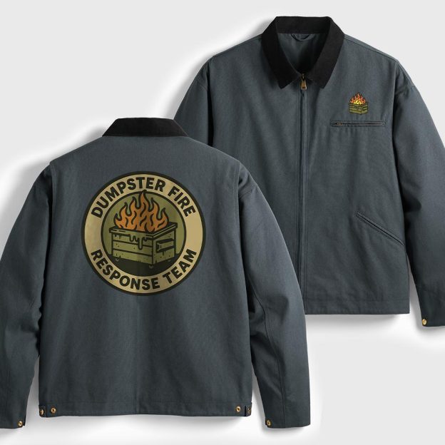 Dumpster Fire Response Team Geek Canvas Work Jackets