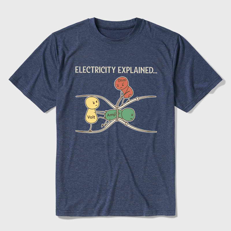 Electricity Explained Ultra Soft Heather Tee