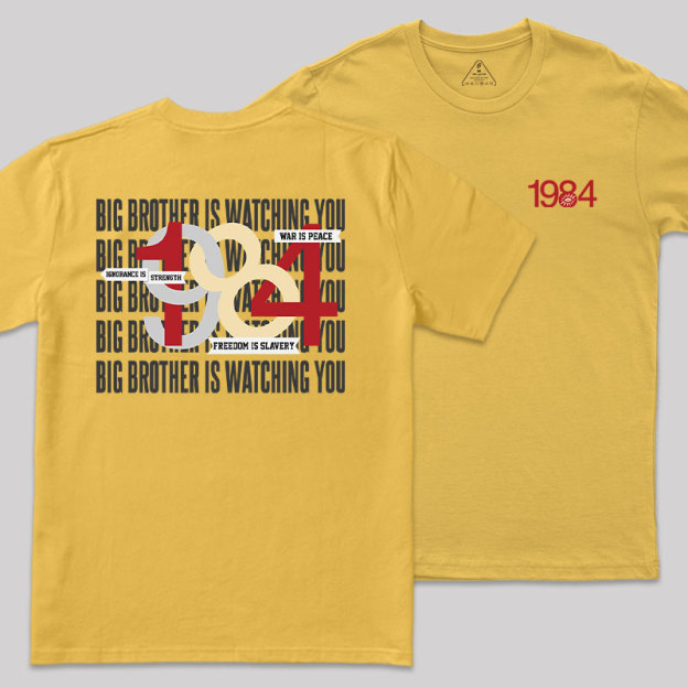 Big Brother Is Watching You Front and Back Printed Geek T-Shirt