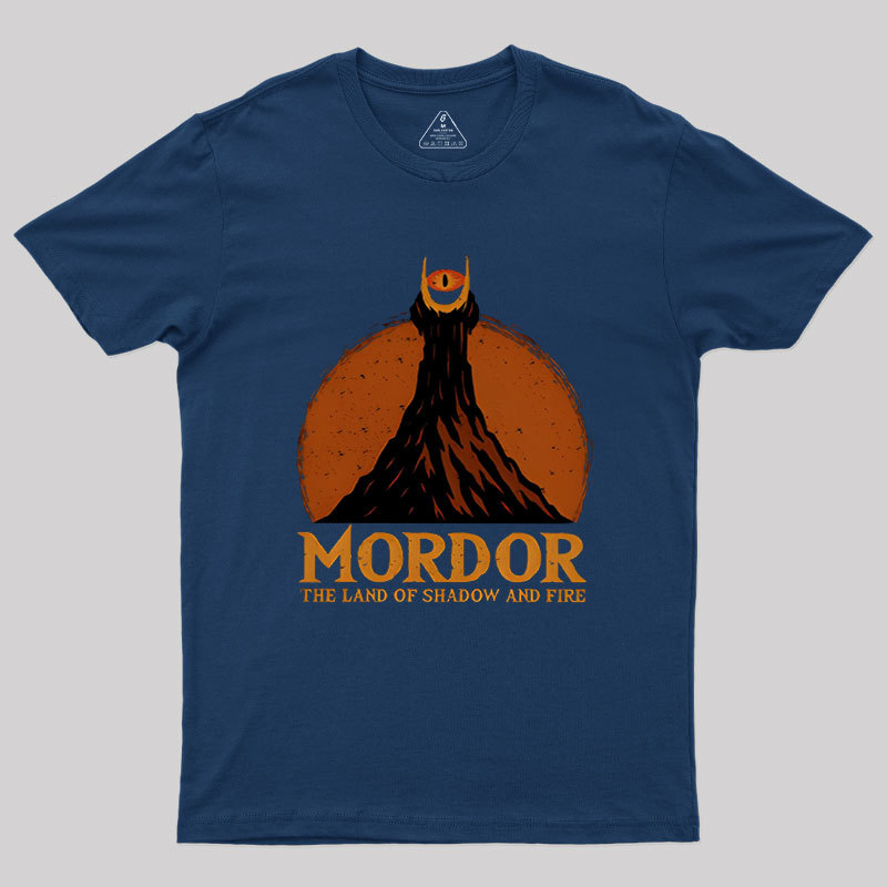 Mordor The Land Of Shadow And Fire Geek T-Shirt