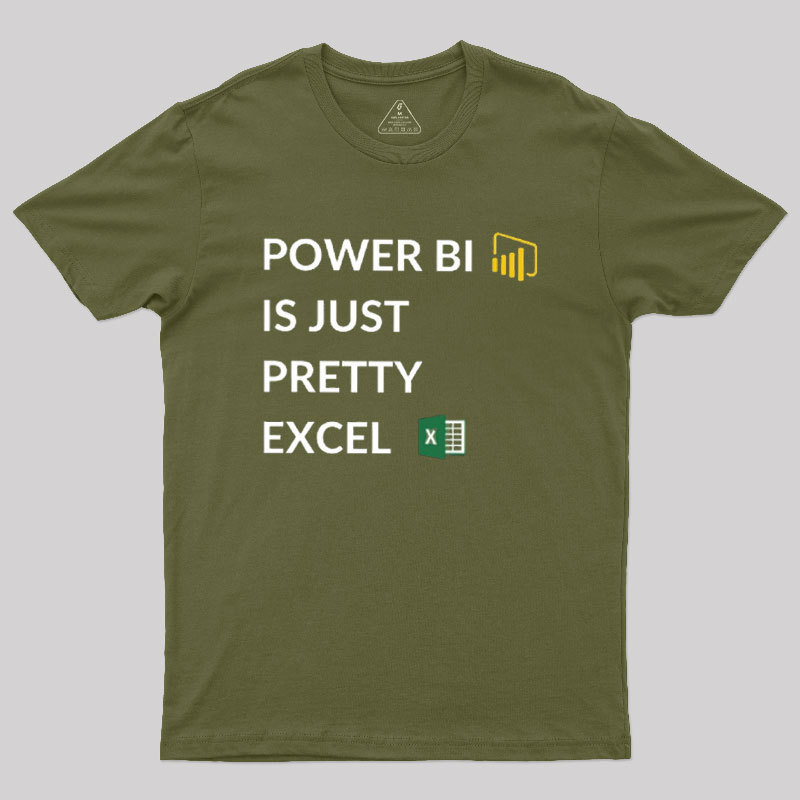 Excel VS Power BI Geek T-Shirt