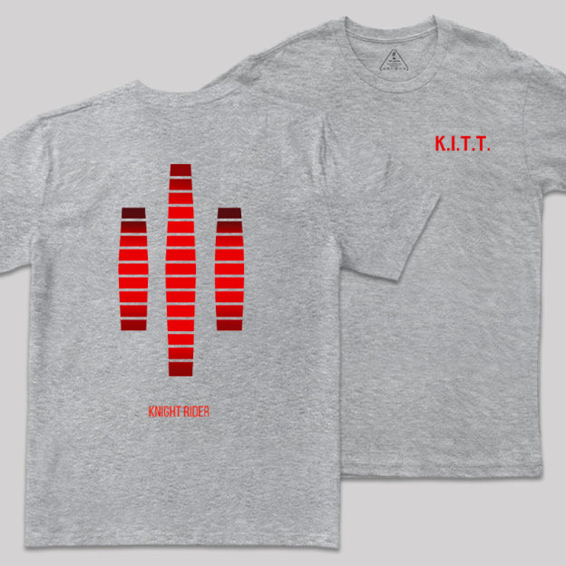 KITT Lights Front and Back Printed Geek T-Shirt