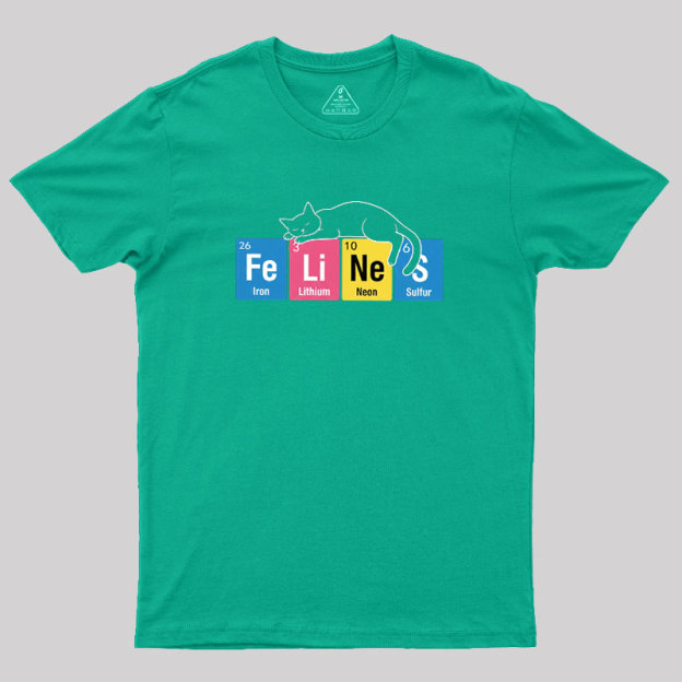 Felines Science Periodic Cat Geek T-Shirt