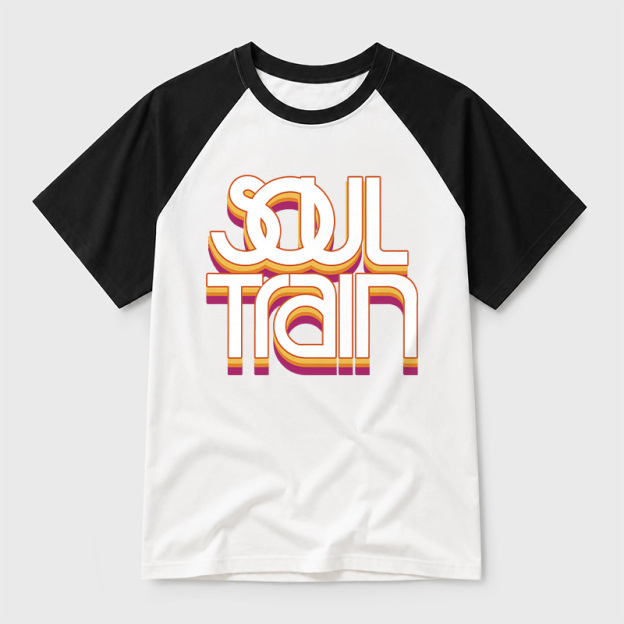 Vintage Soul Train Geek Retro Raglan T-Shirt
