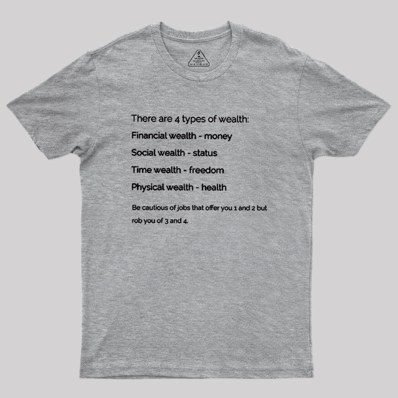 There Are 4 Types Of Wealth Geek T-Shirt