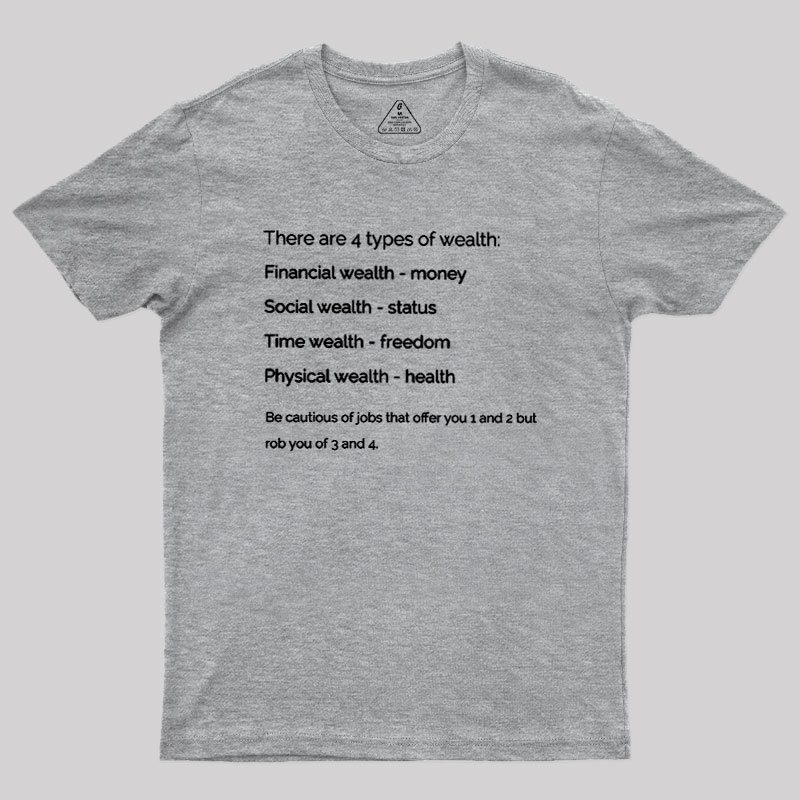 There Are 4 Types Of Wealth Geek T-Shirt