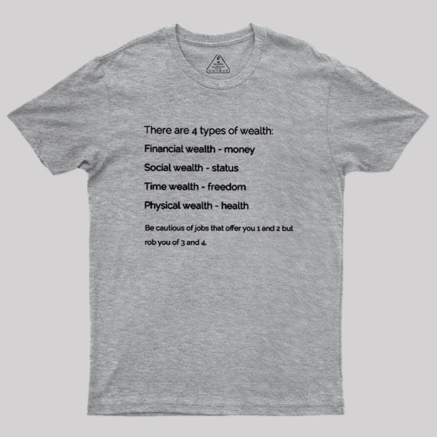There Are 4 Types Of Wealth Geek T-Shirt