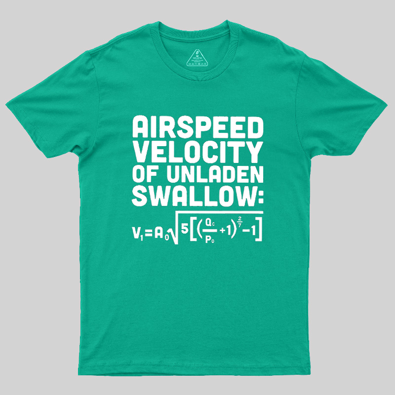 Airspeed Velocity Of Unladen Swallow Geek T-Shirt