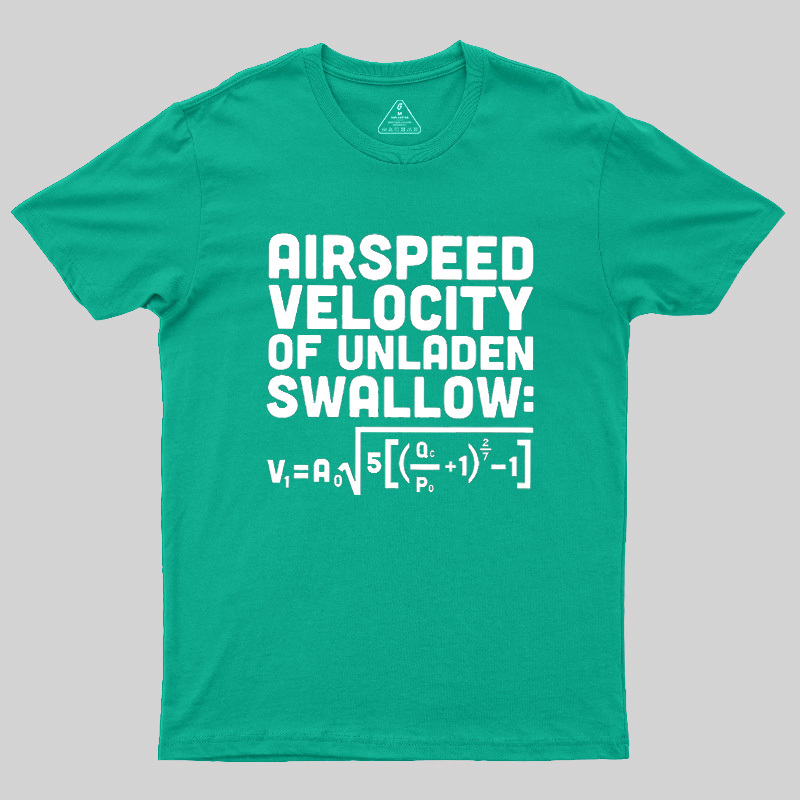 Airspeed Velocity Of Unladen Swallow Geek T-Shirt