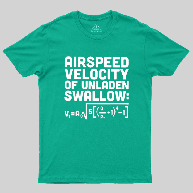 Airspeed Velocity Of Unladen Swallow Geek T-Shirt