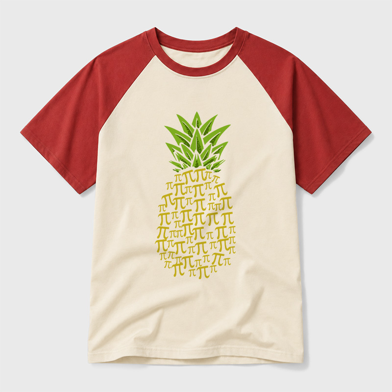 Pi Pineapple Geek Retro Raglan T-Shirt