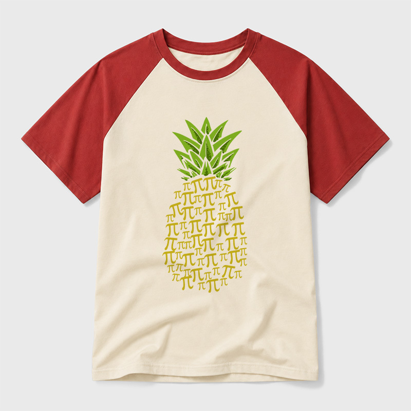 Pi Pineapple Geek Retro Raglan T-Shirt