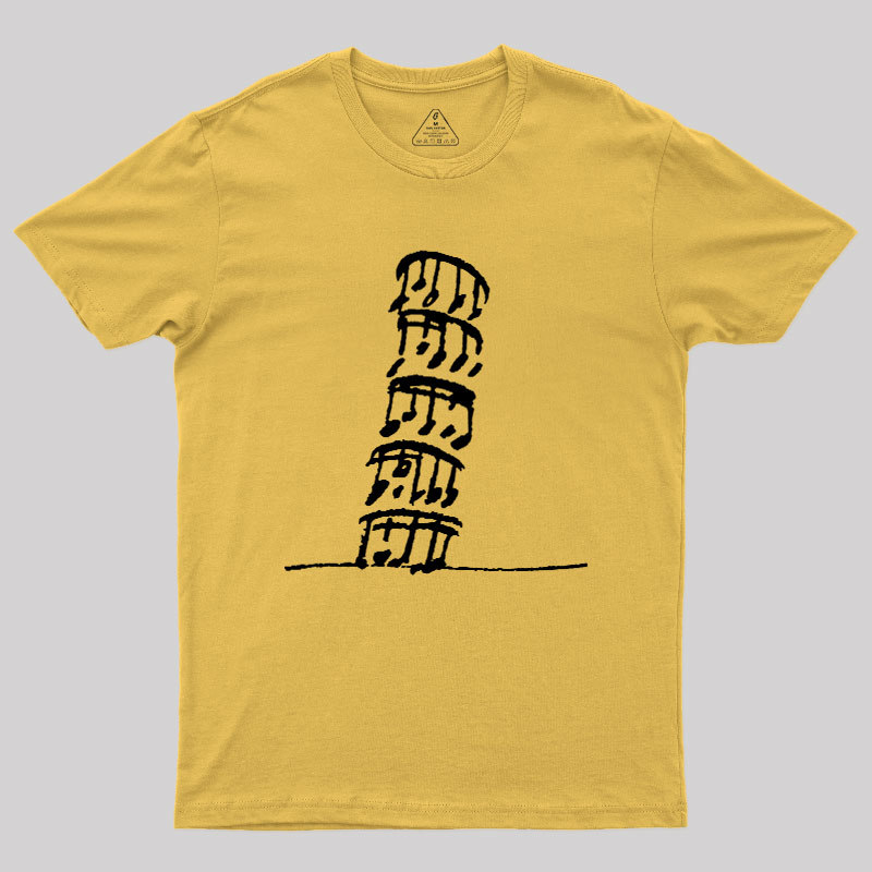 Stacked Music Notes Pun Geek T-Shirt