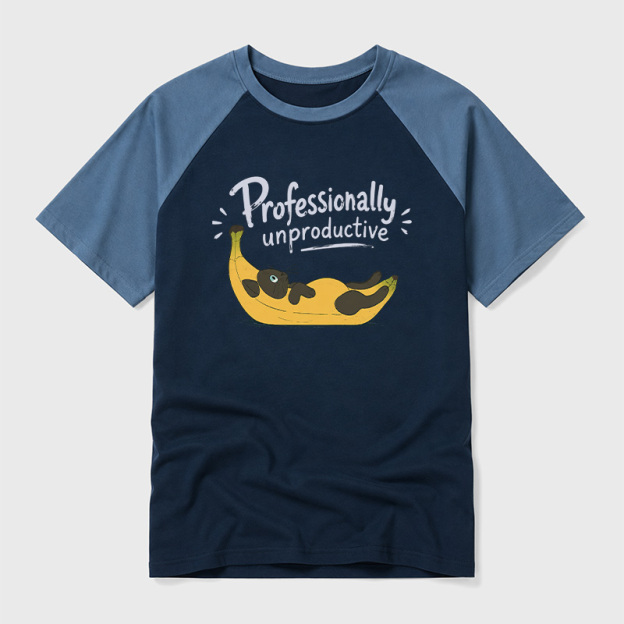 Professionally unproductive Geek Retro Raglan T-Shirt