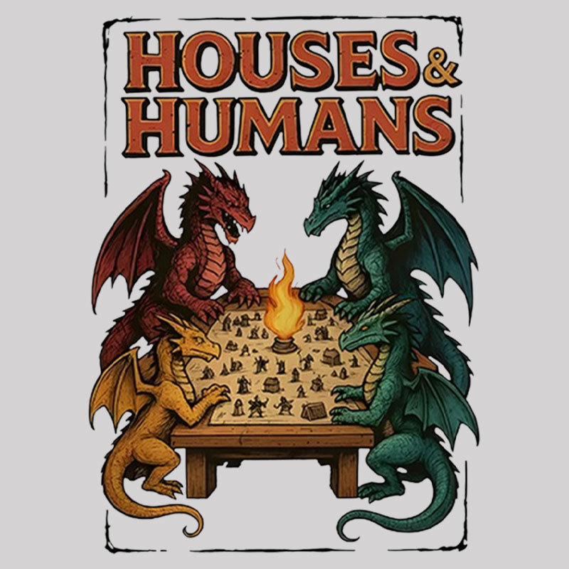 Houses Humans Game Versus Geek T-Shirt