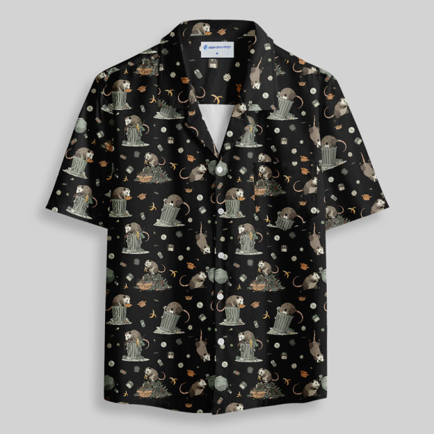 Cyber Scavenger Black Button Up Pocket Shirt