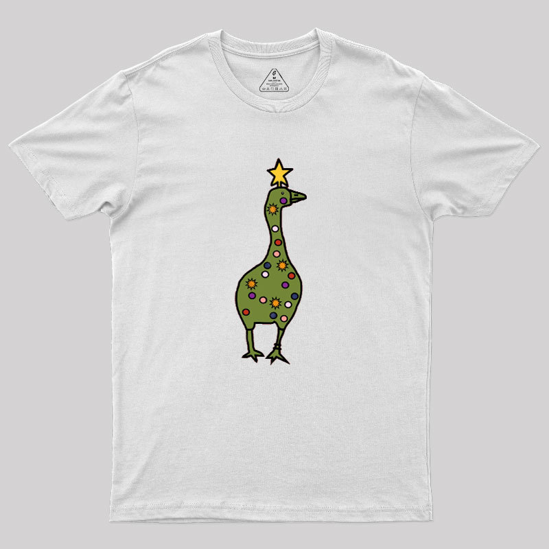 Silly Goose Christmas Tree Geek T-Shirt