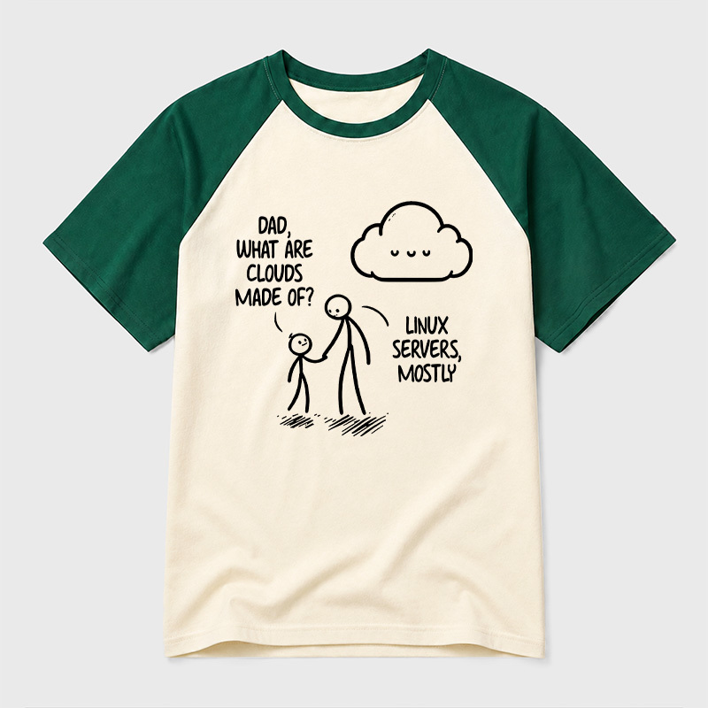 What Are Clouds Made Of Geek Retro Raglan T-Shirt