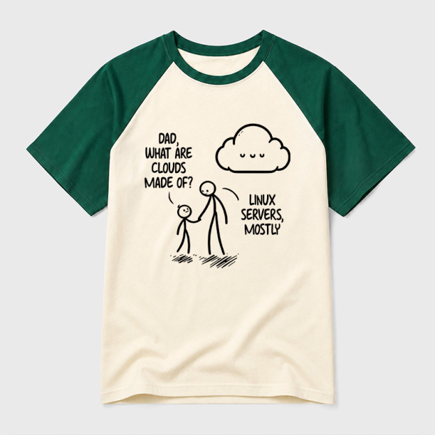 What Are Clouds Made Of Geek Retro Raglan T-Shirt