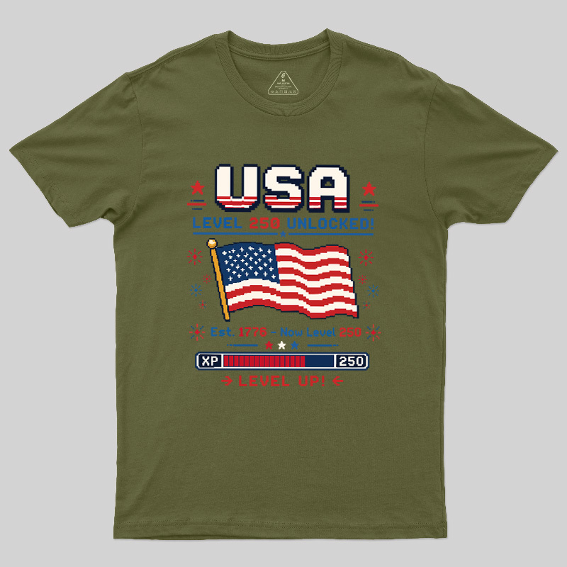 USA Level Up Geek T-Shirt