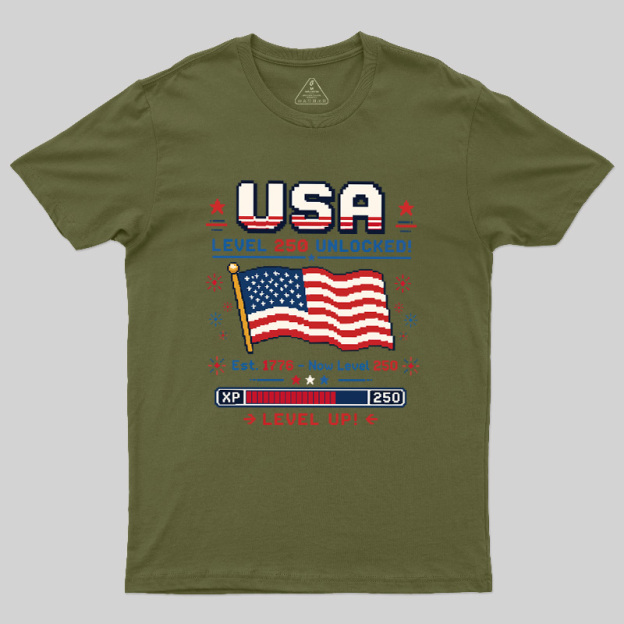USA Level Up Geek T-Shirt