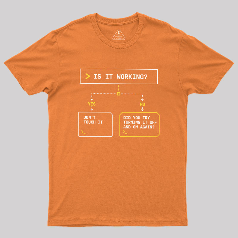 Is It Work Funny Flowchart Geek T-Shirt