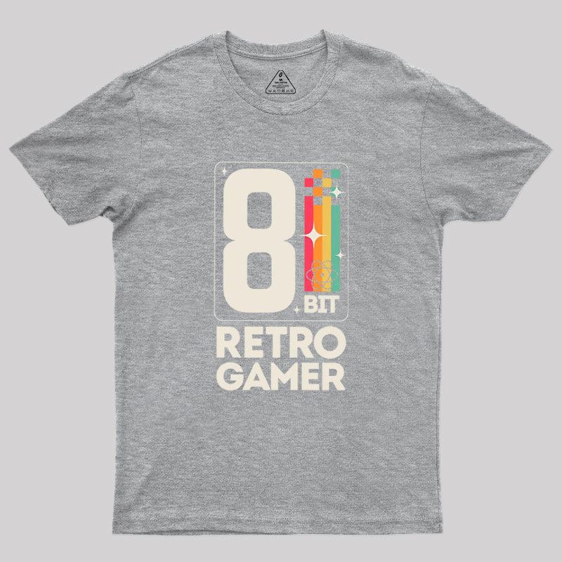 Retro Gamer Pixel 8 Bit Geek T-Shirt