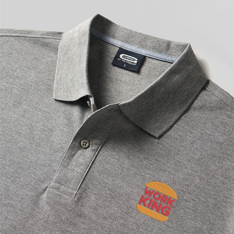 Work King Geek Embroidered Polo Shirt