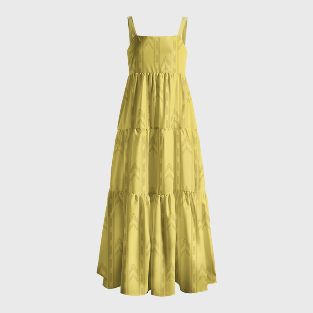 Backrooms Wallpaper Geek Tiered Cami Maxi Dress