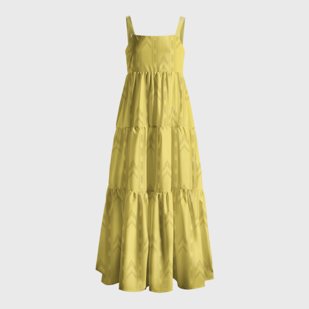 Backrooms Wallpaper Geek Tiered Cami Maxi Dress