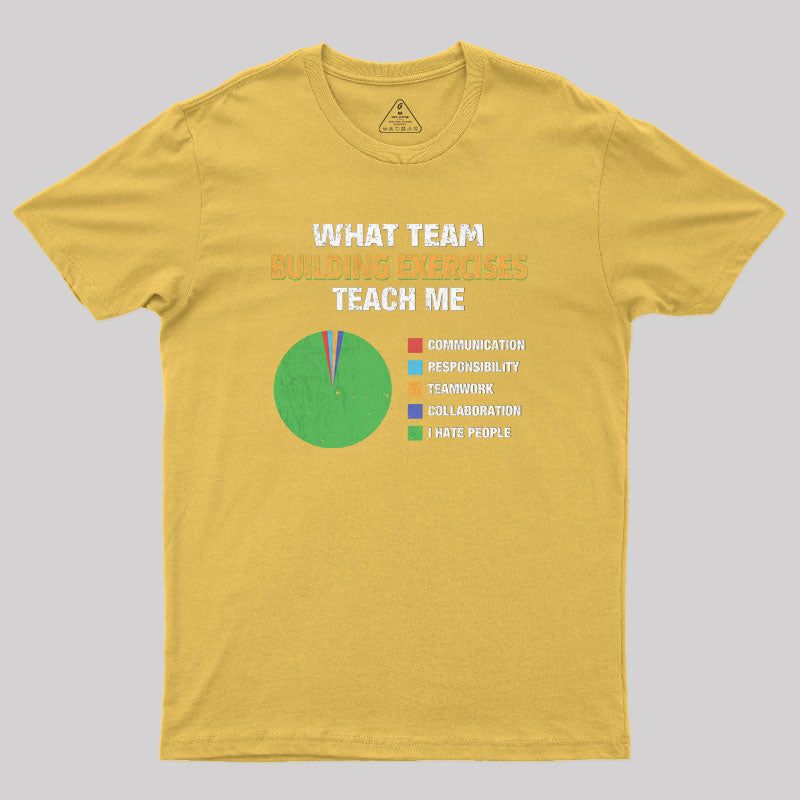 What Team Building Exercises Teach Me Geek T-Shirt