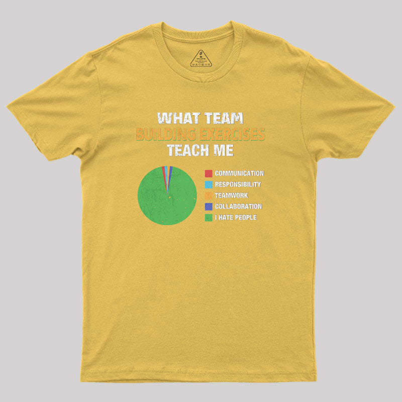 What Team Building Exercises Teach Me Geek T-Shirt