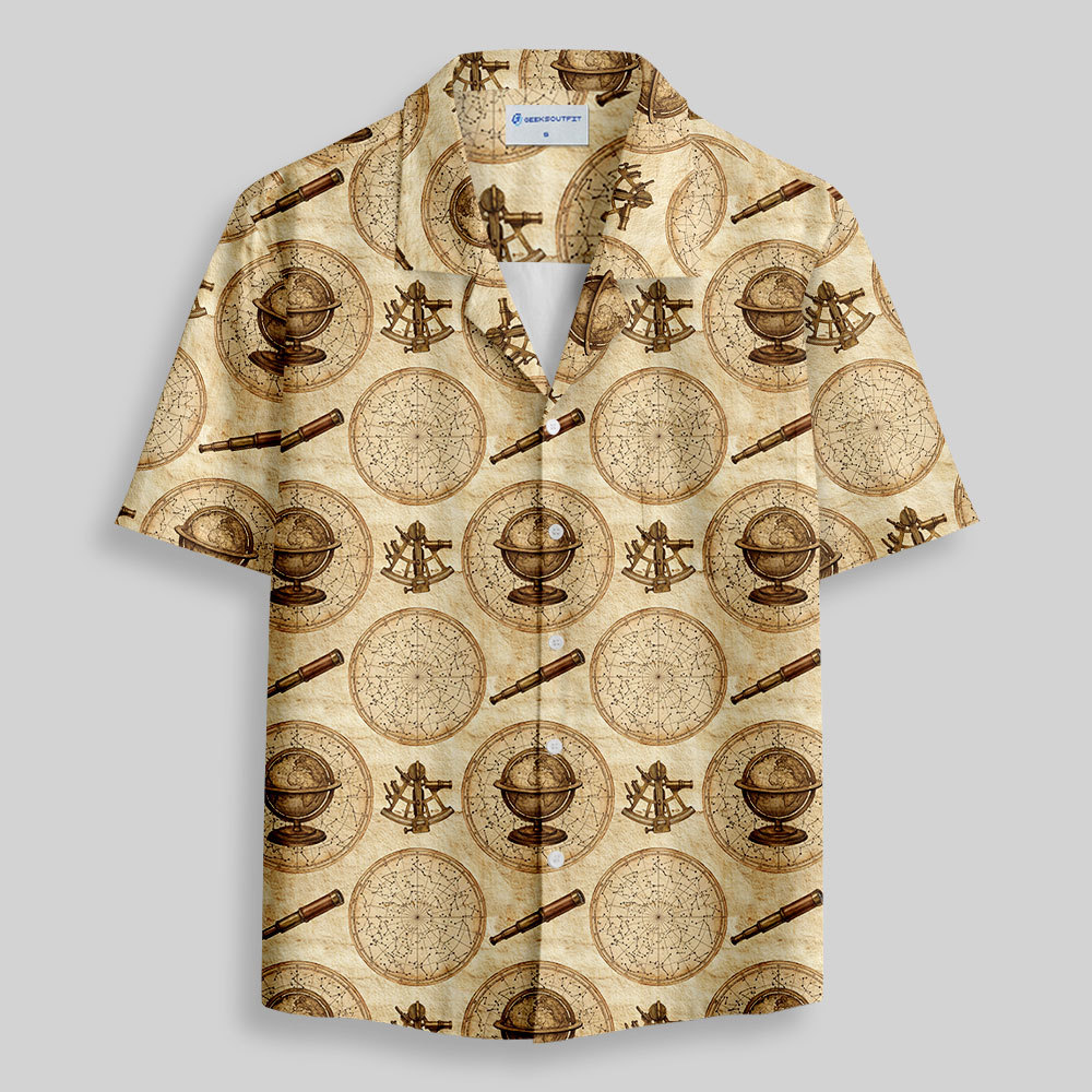 Vintage Telescope Button Up Pocket Shirt
