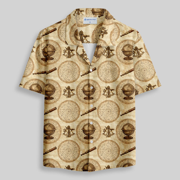 Vintage Telescope Button Up Pocket Shirt