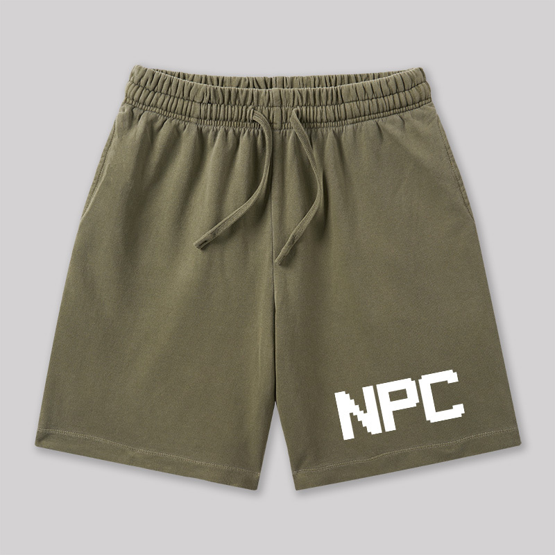NPC Funny Geeky Washed Shorts