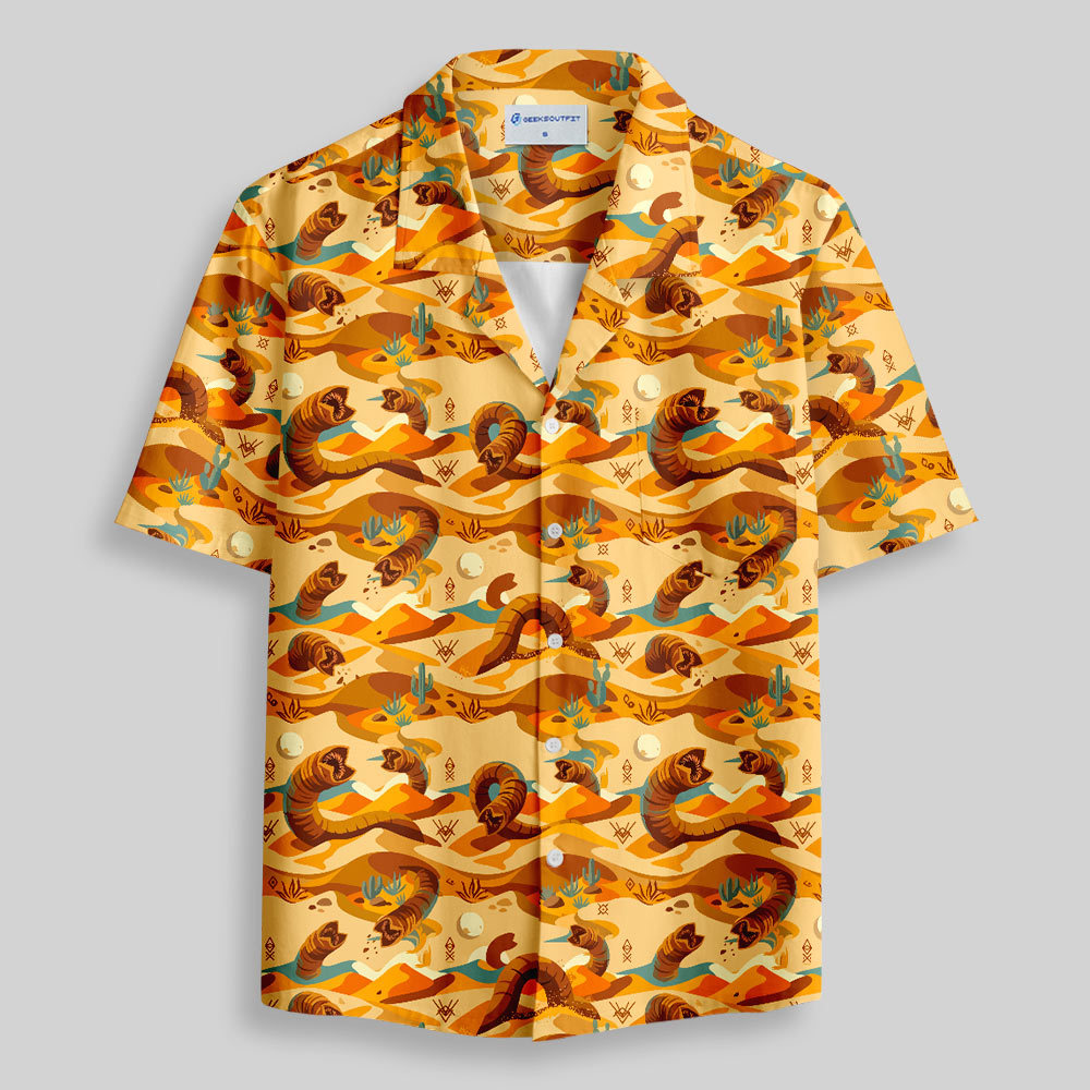 Wasteland Explorer Desert Creature Button Up Pocket Shirt