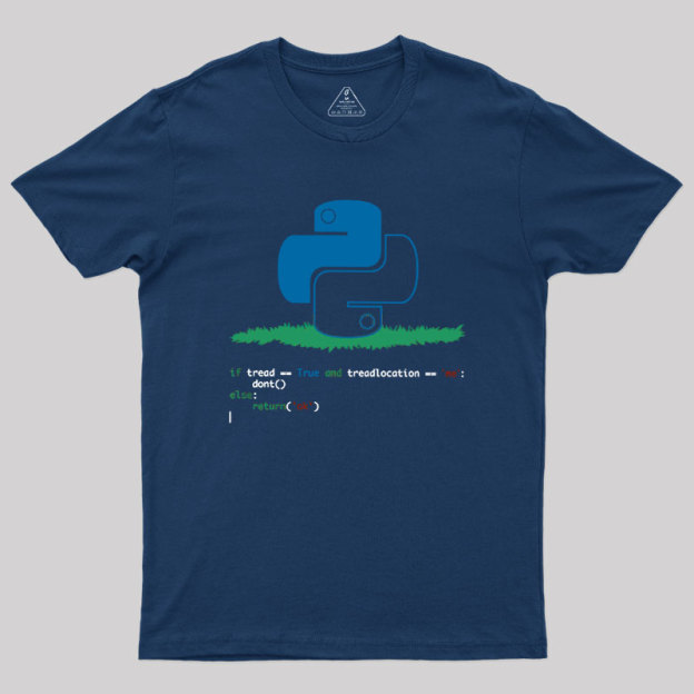 Python Dont Tread On Me Code Pun Geek T-Shirt