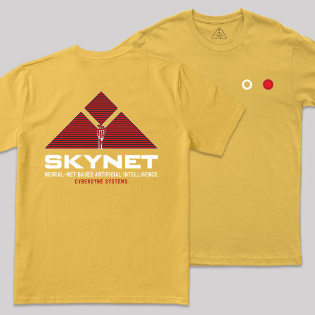 Skynet Rising Front and Back Printed Geek T-Shirt