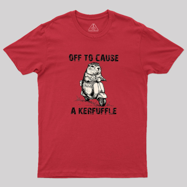 Retro Animal Scooter Mischief Graphic Geek T-Shirt
