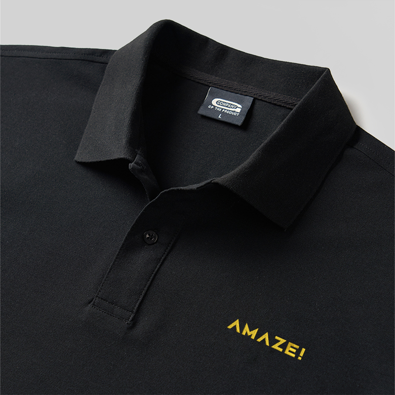 AMAZE! Geek Embroidered Polo Shirts
