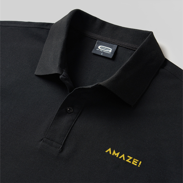 AMAZE! Geek Embroidered Polo Shirts