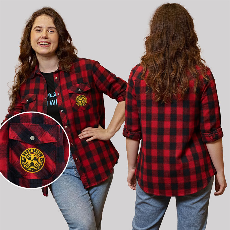 Atomic Humor Plaid Flannel Shirt
