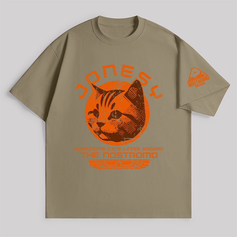 Jonesy Surviving Nine Lives Aboard The Nostromo Unisex Oversized T-shirt