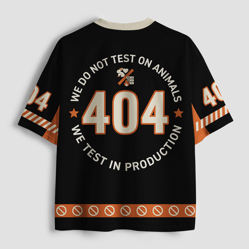 We Do Not Test On Animals Geek Mesh Jersey