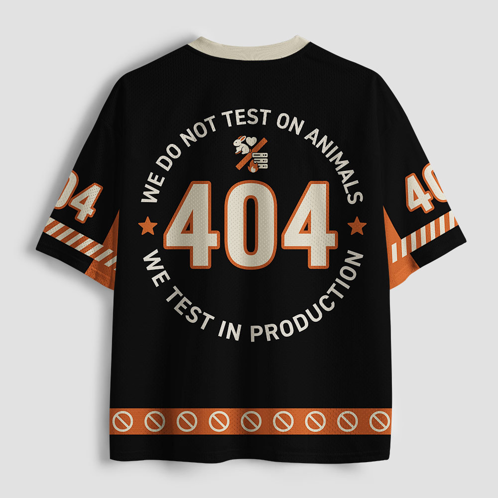 We Do Not Test On Animals Geek Mesh Jersey