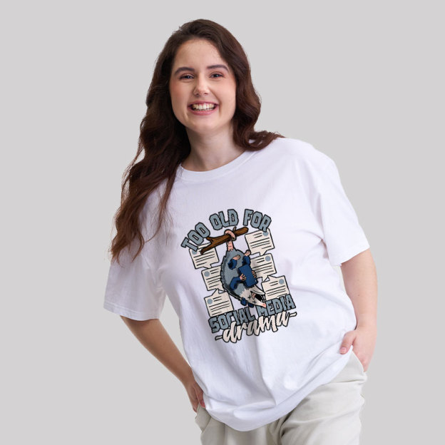 Too Old For Social Media Drama Geek T-Shirt