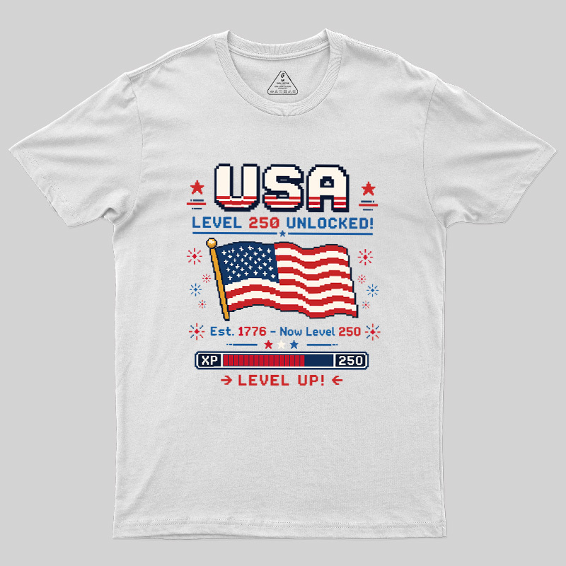 USA Level Up Geek T-Shirt