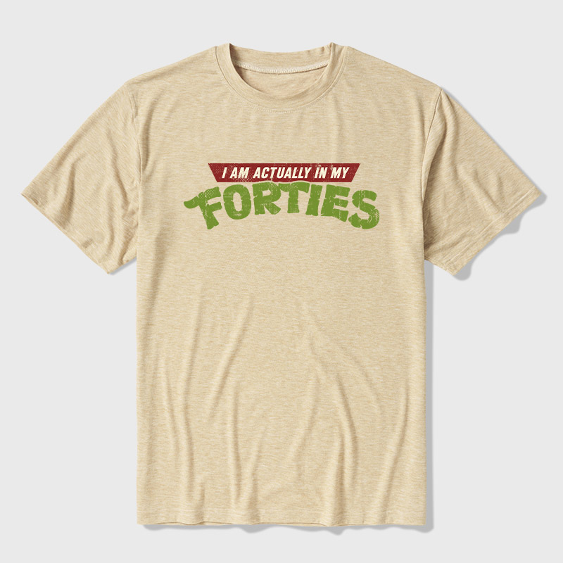 I Am Actually In My Forties Ultra Soft Heather Tee